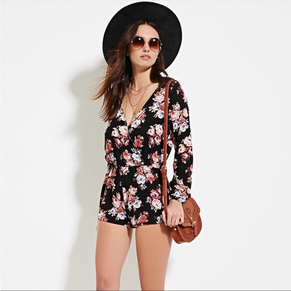 Forever 21 floral print romper - Picture 1 of 5